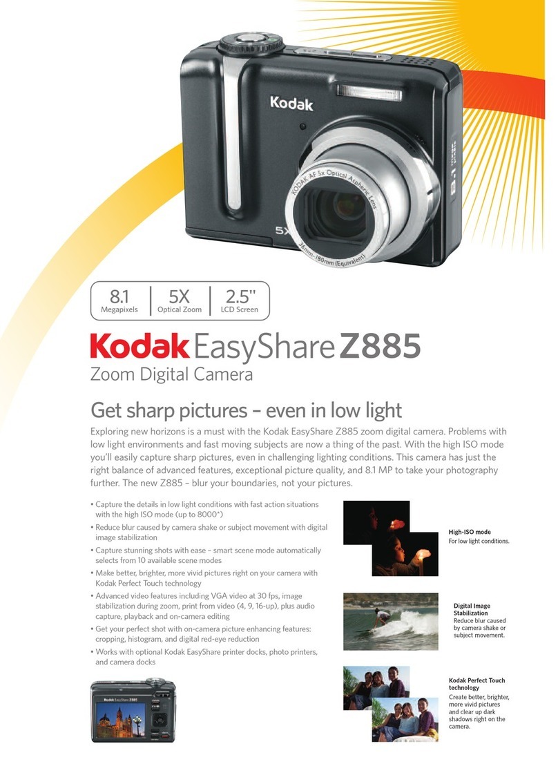 Kodak EasyShareZ885 Specfications