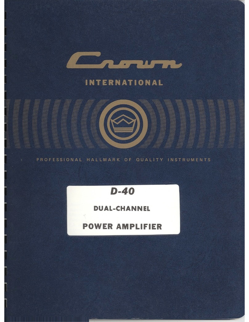 Crown D-40 User manual