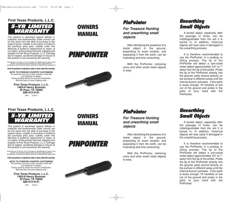 First Texas Products PinPointer User manual