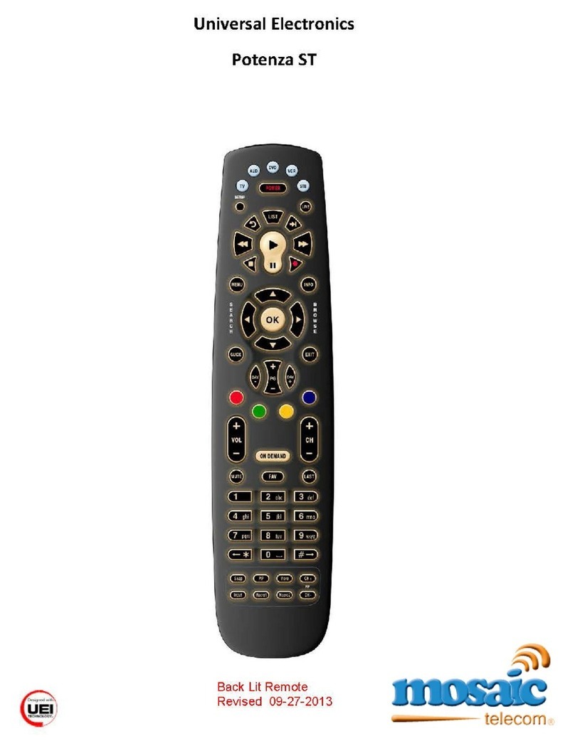 Universal Electronics Potenza ST URC66950BA1 User manual