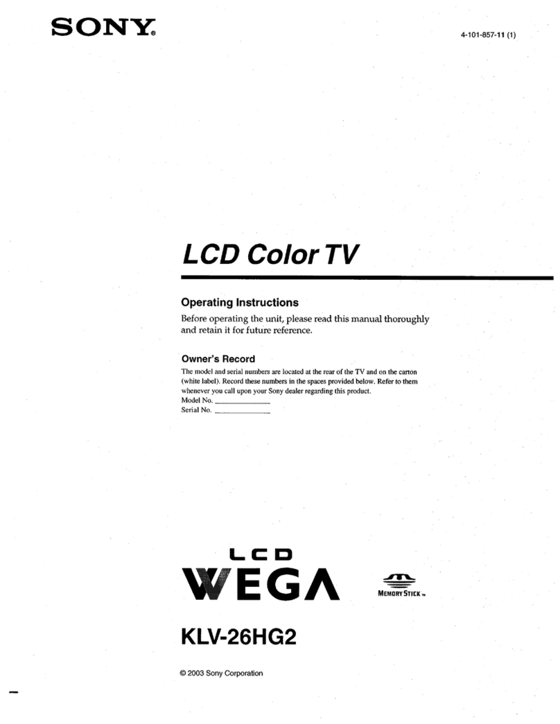 Sony WEGA KLV 26HG2 User manual