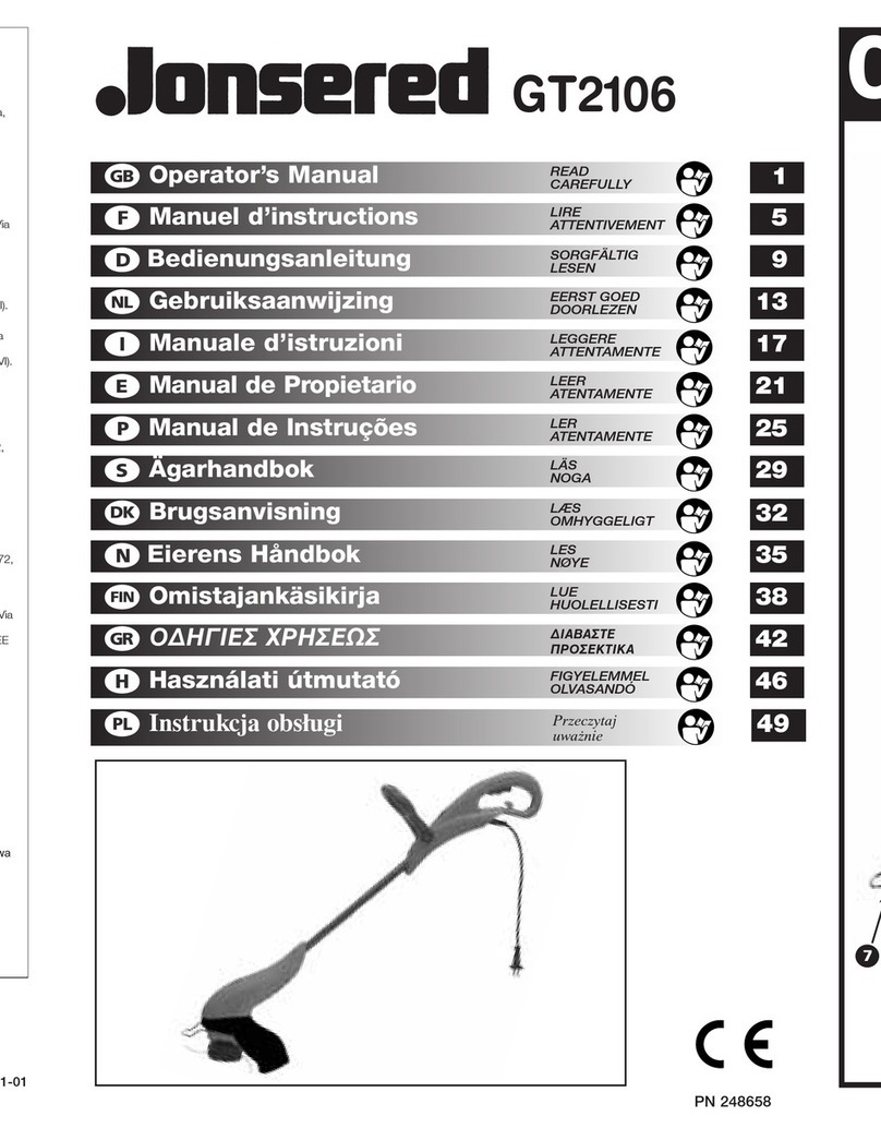 Jonsered GT2106 Operator's manual