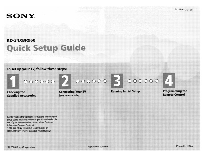 Sony KD-34XBR960 - 34" Fd Trinitron Wega User manual
