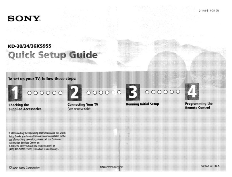 Sony FD Trinitron WEGA Hi-Scan KD-36XS955 User manual