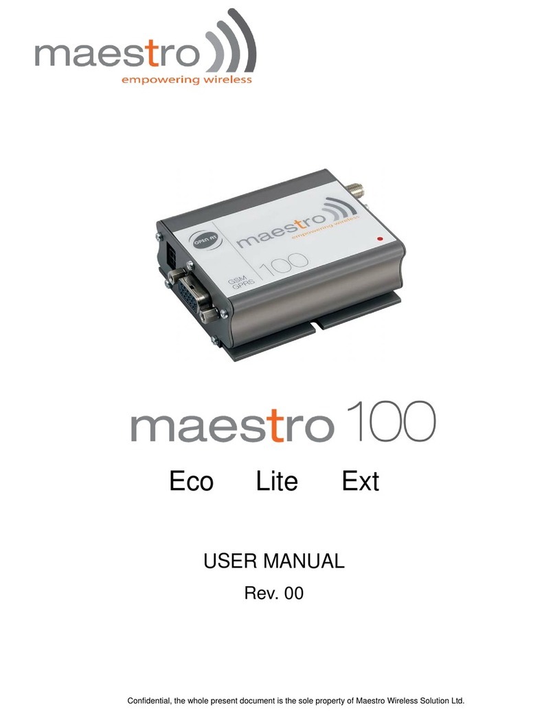 Maestro Wireless Solution M100 User manual