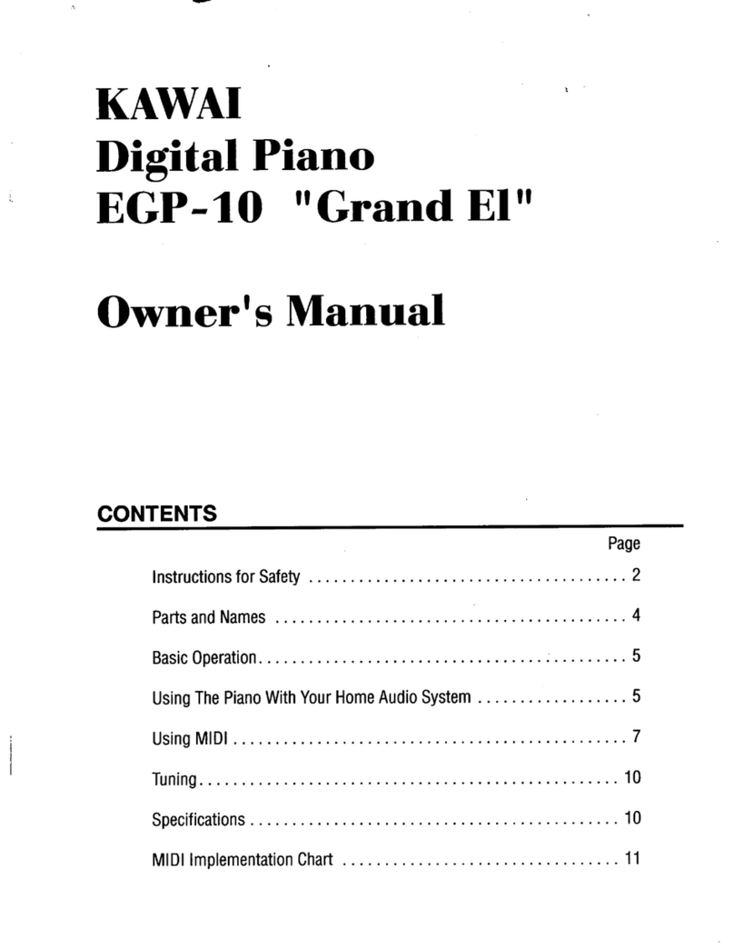 Kawai EGP-10 Grand E1 User manual