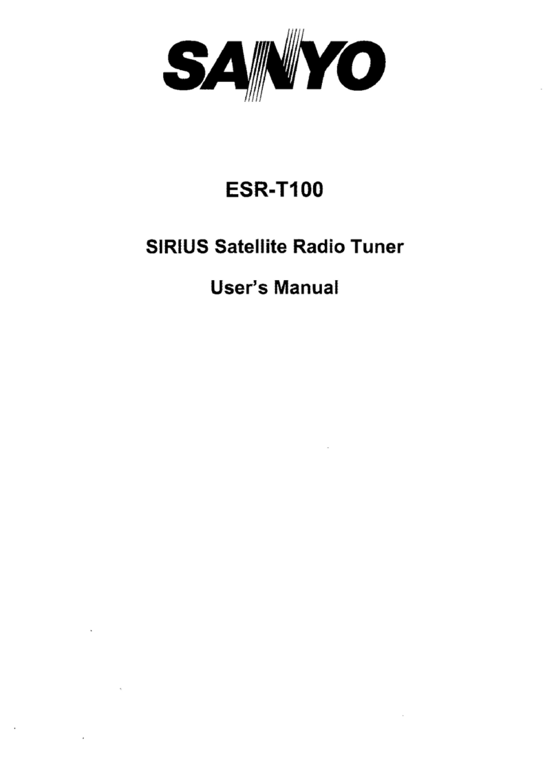 Sanyo ESR-T100 User manual Sanyo ESR-T100 User manual