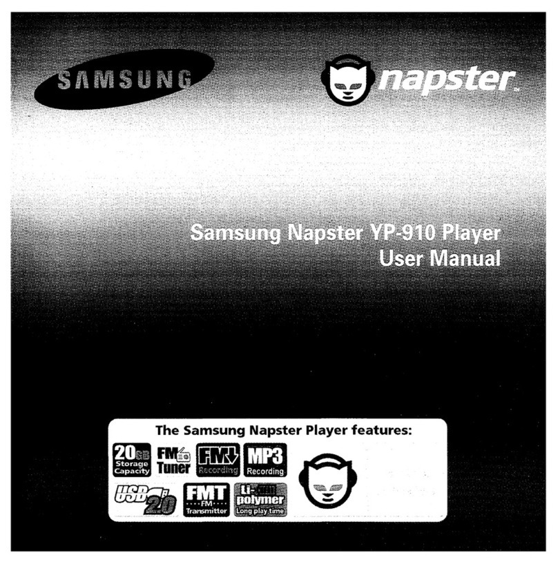 Samsung Napster YP-910 User manual