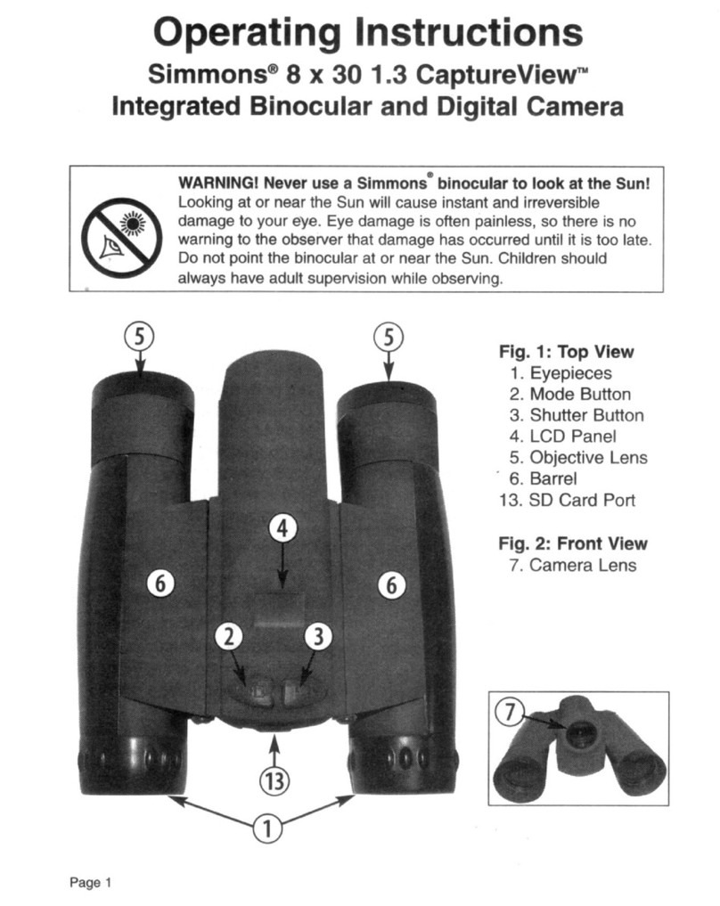 Simmons 8x30 1.3 CaptureView operating instructions