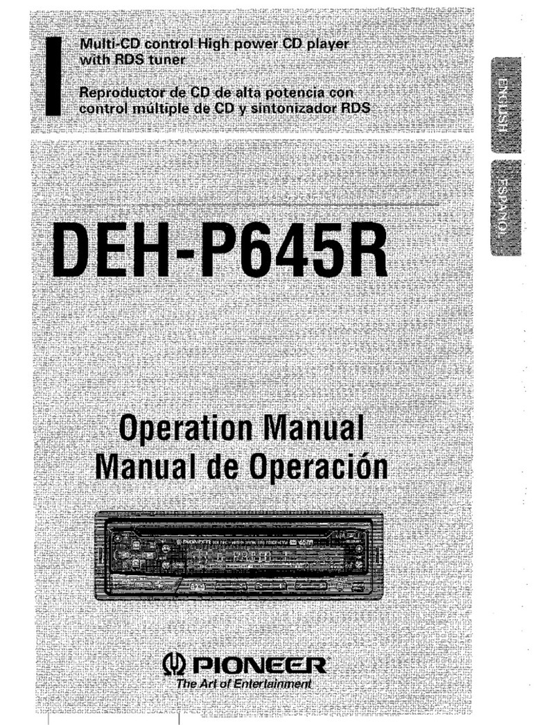 Pioneer DEH-P645R User manual