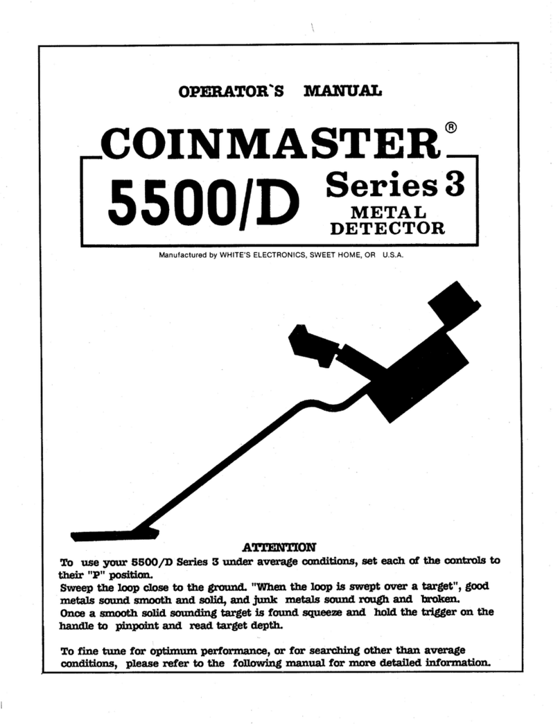 Whites Coinmaster 5500 3 Series Operator's manual