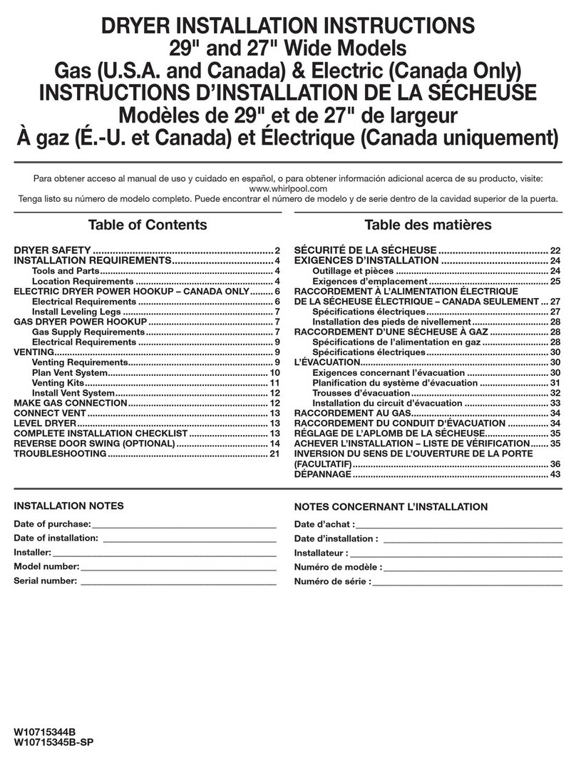 Whirlpool WGD4870BW installation instructions