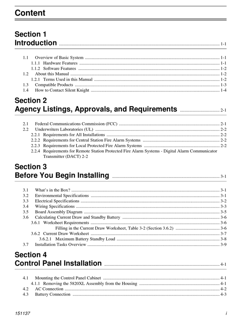 SILENT KNIGHT INTELLIKNIGHT 5820XL installation manual SILENT KNIGHT INTELLIKNIGHT 5820XL installation manual