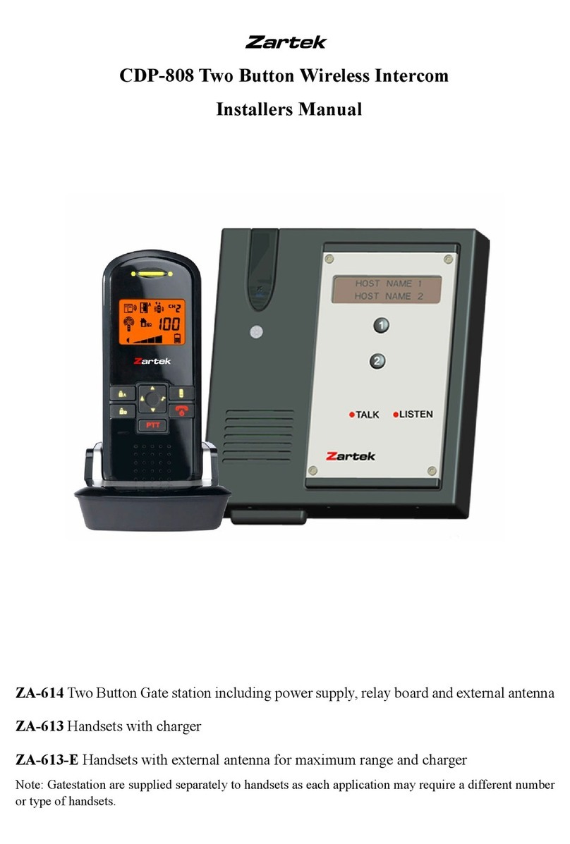 Zartek ZA-614 Installer manual