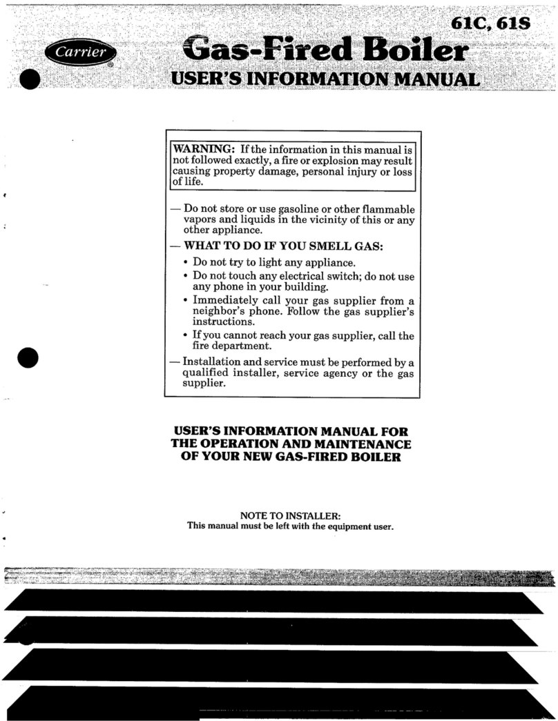 Carrier 61C User's information manual
