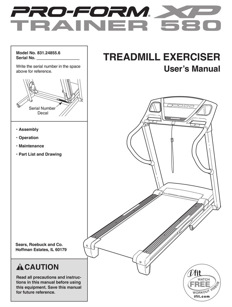Pro-Form XP Trainer 580 User manual