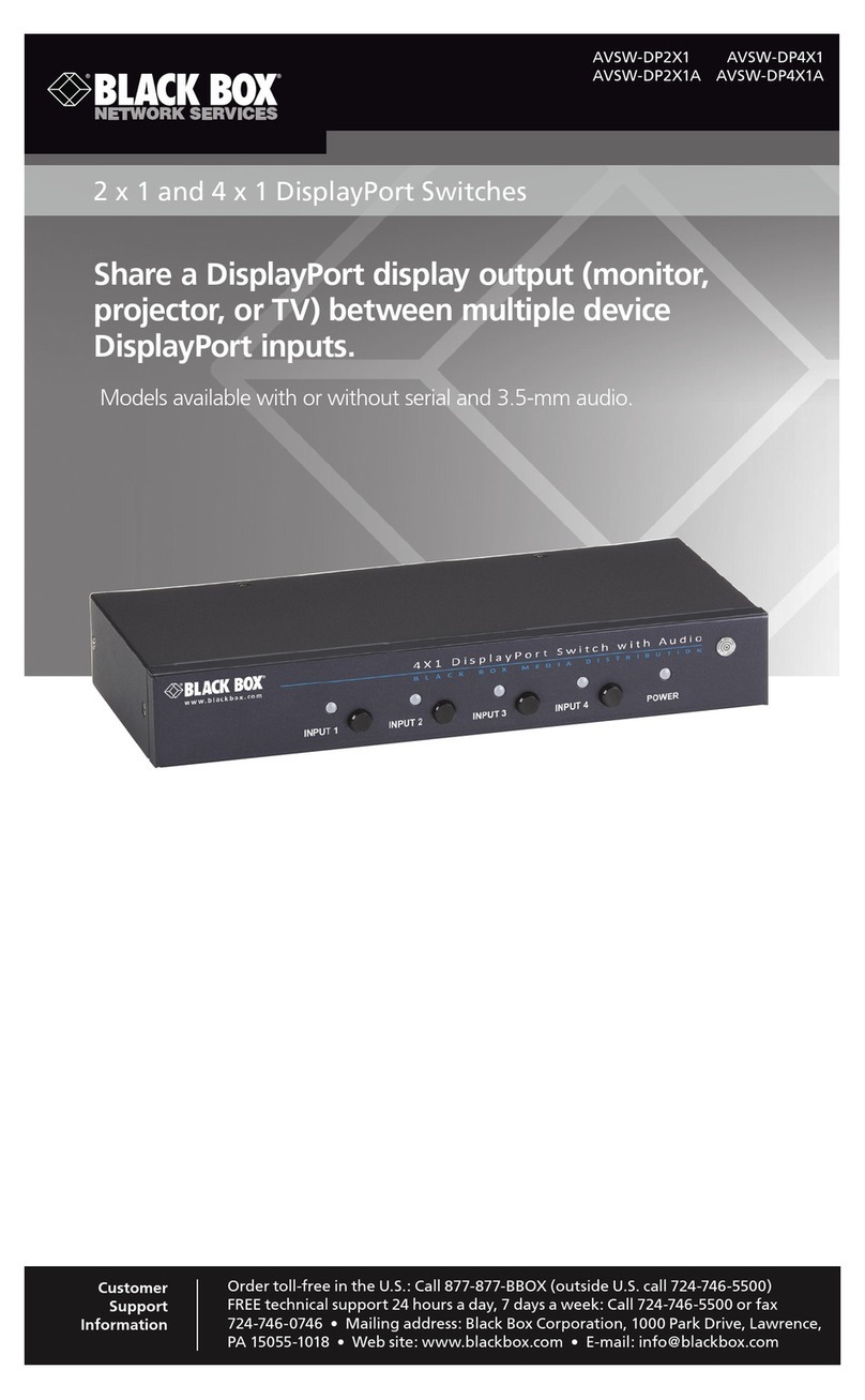 Black Box AVSW-DP2X1 User manual Black Box AVSW-DP2X1 User manual