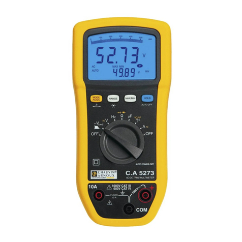 Chauvin Arnoux C.A 5273 user manual