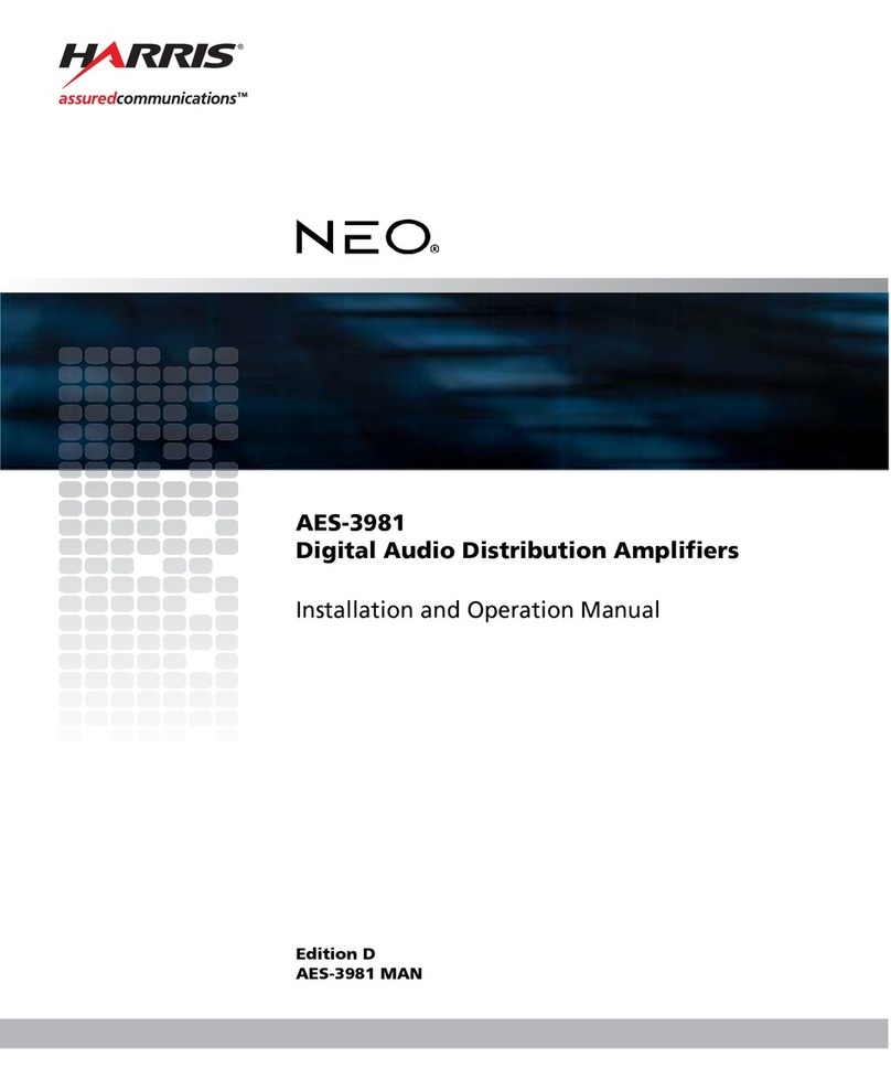 Harris AES-3981 Installation and operation manual