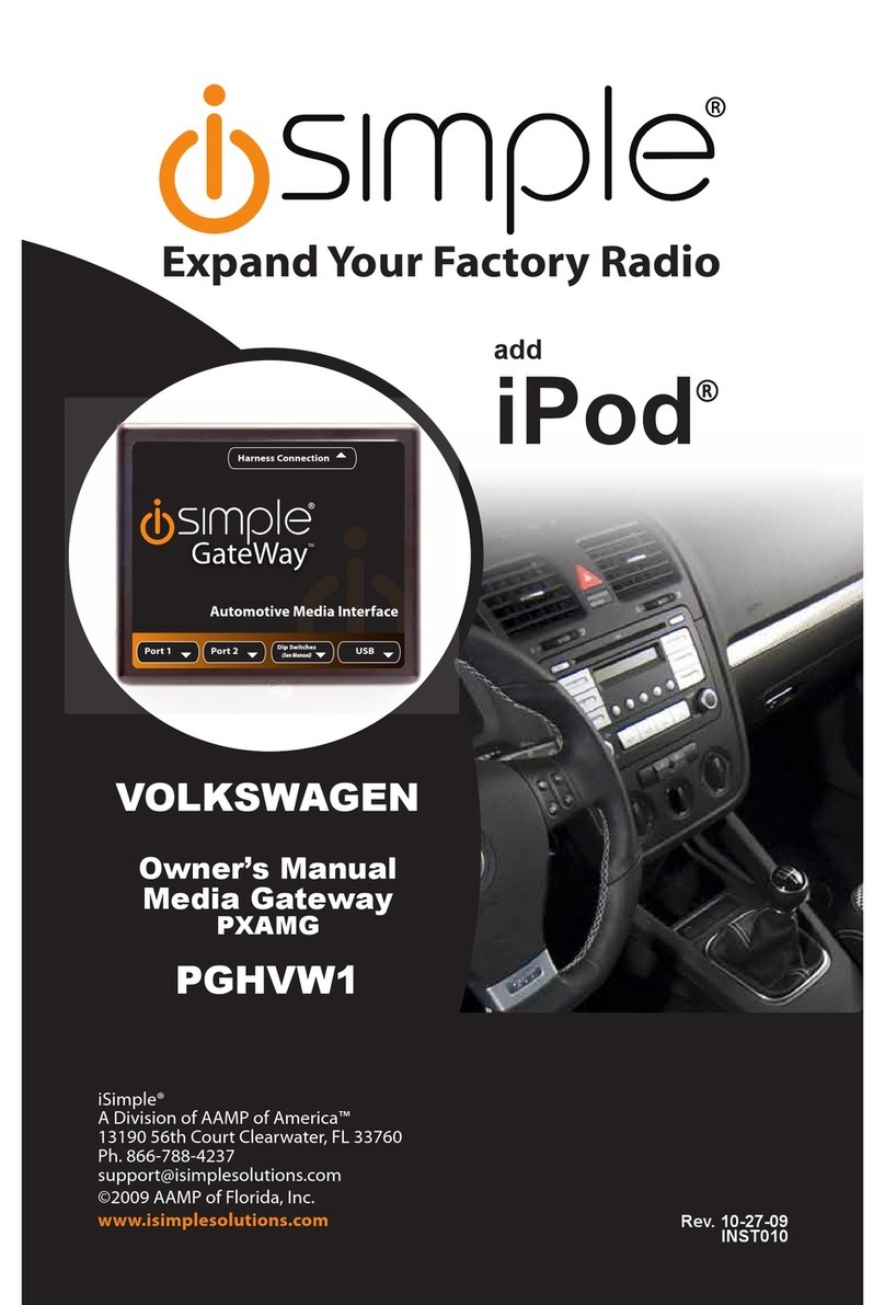 iSimple PGHVW1 User manual
