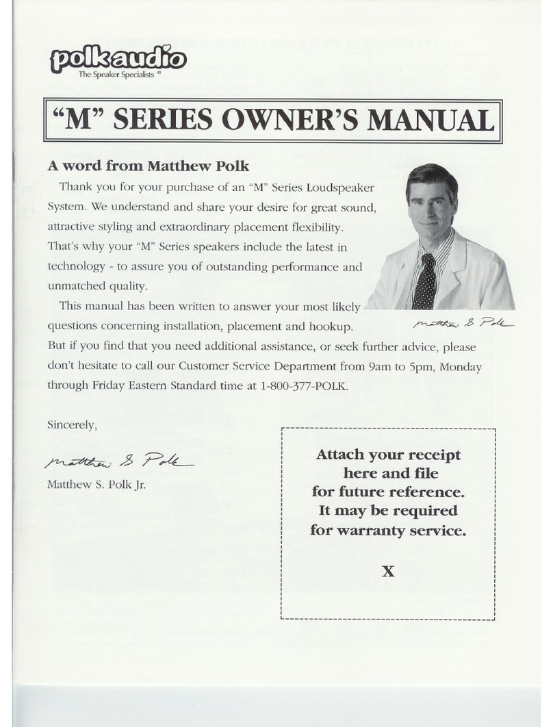 Polk Audio m series User manual