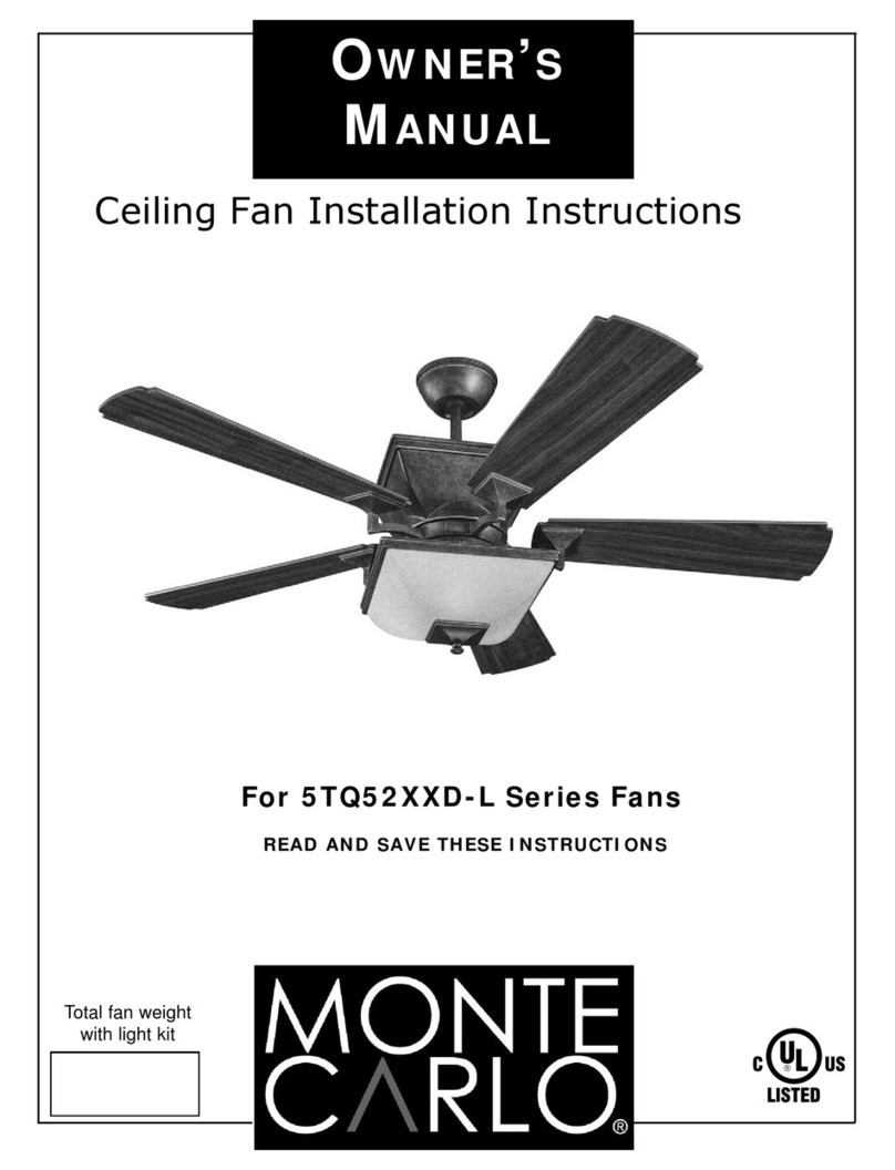 Monte Carlo Fan Company 5TQ52XXD-L Series User manual Monte Carlo Fan Company 5TQ52XXD-L Series User manual