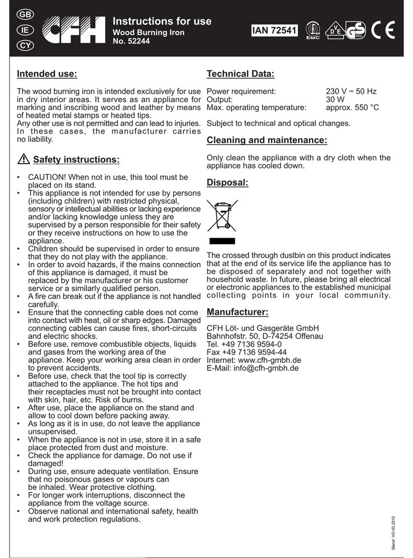 CFH 52244 Instructions for use