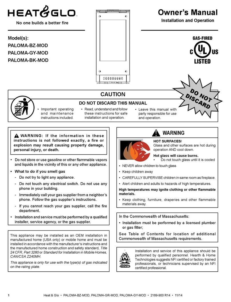 Heat & Glo PALOMA-BZ-MOD owner's manual