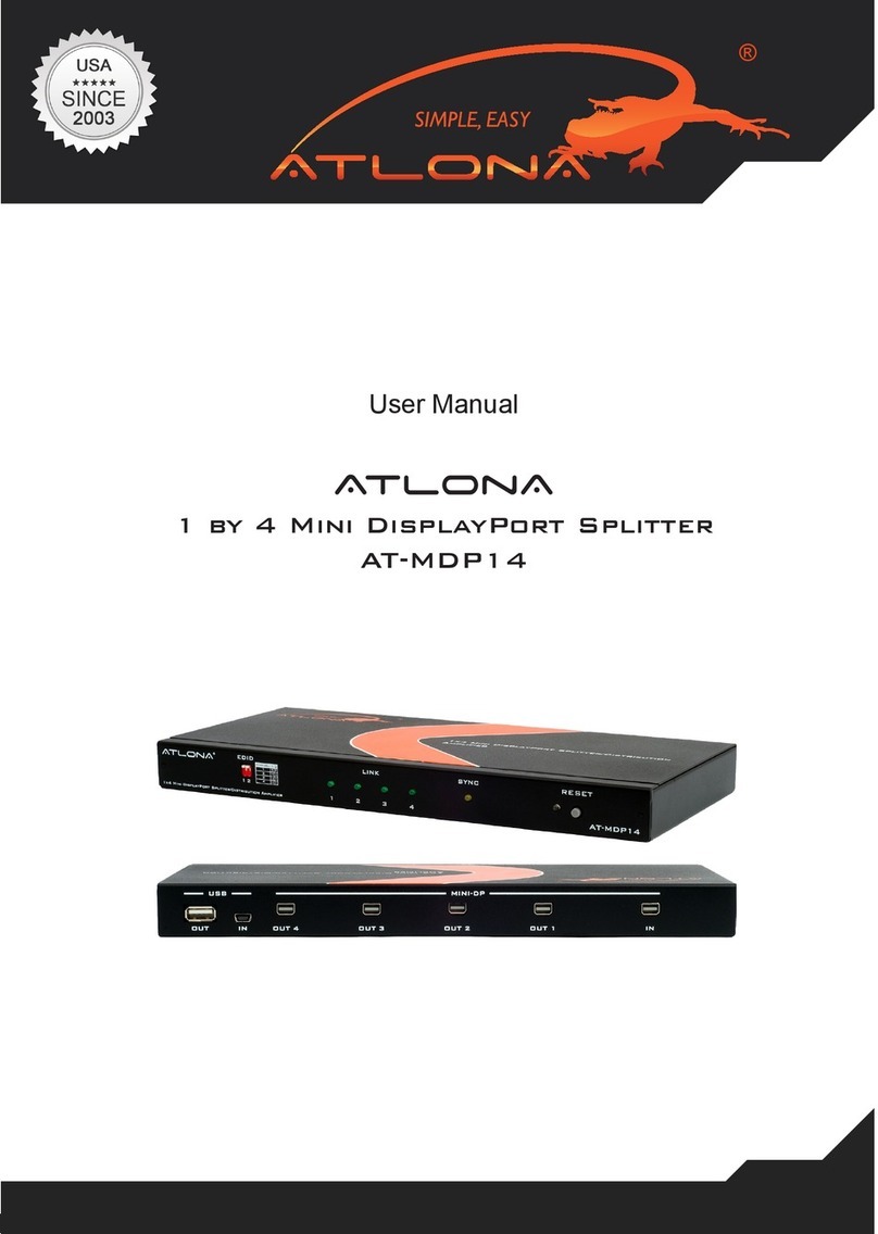 Atlona AT-MDP14 User manual Atlona AT-MDP14 User manual
