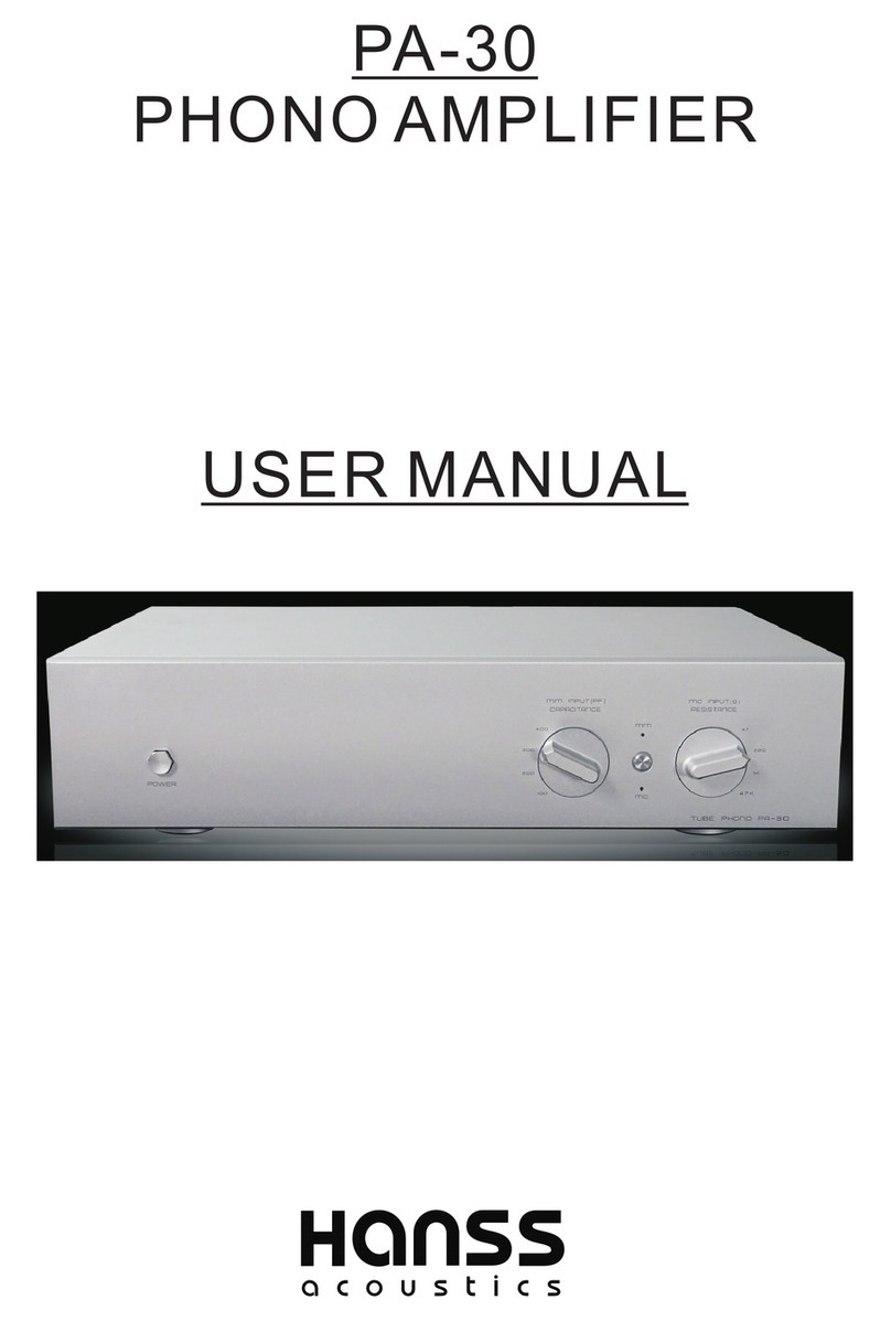 HANSS ACOUSTICS PA-30 User manual