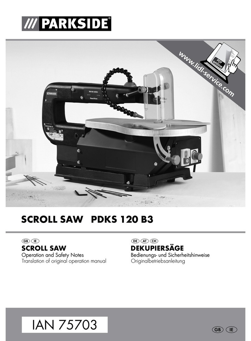 Parkside PDKS 120 B3 Operation and safety notes