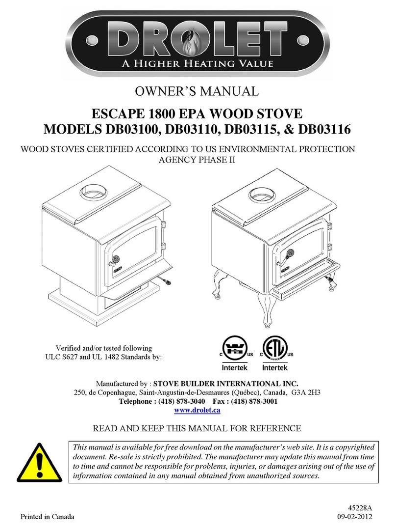 Stove Builder International DB03115 owner's manual