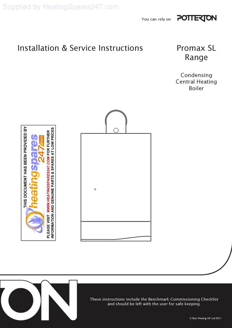 Potterton Promax SL Range Installation & service instructions Potterton Promax SL Range Installation & service instructions