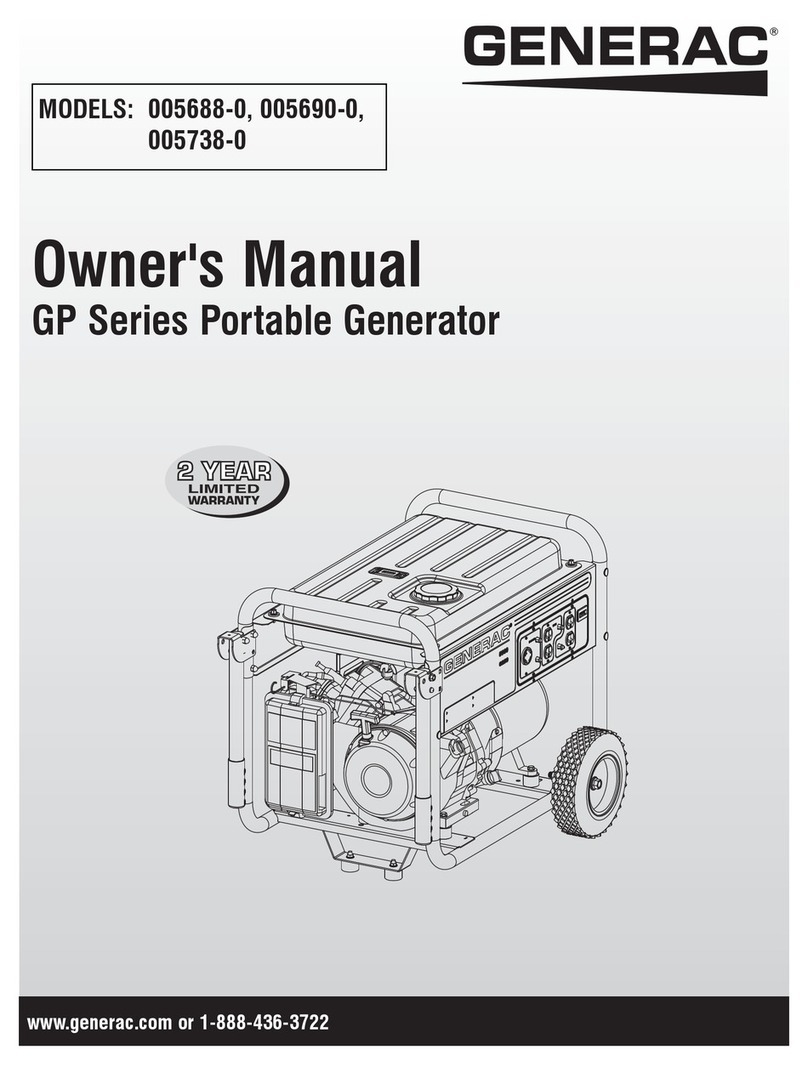 Generac Power Systems 005738-0 owner's manual