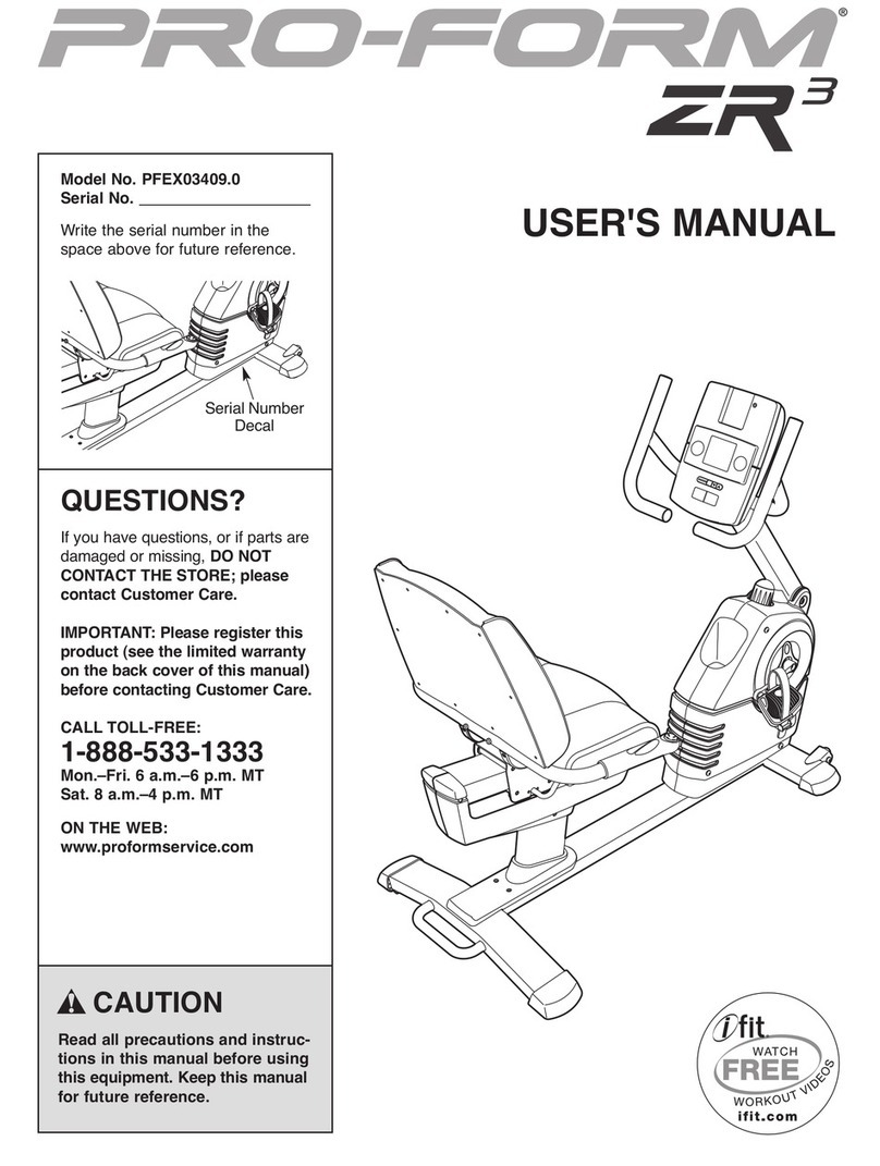 Pro-Form ZR3 User manual