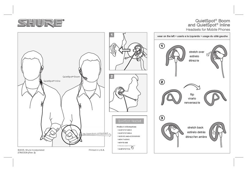 Shure QuietSpot Boom User manual