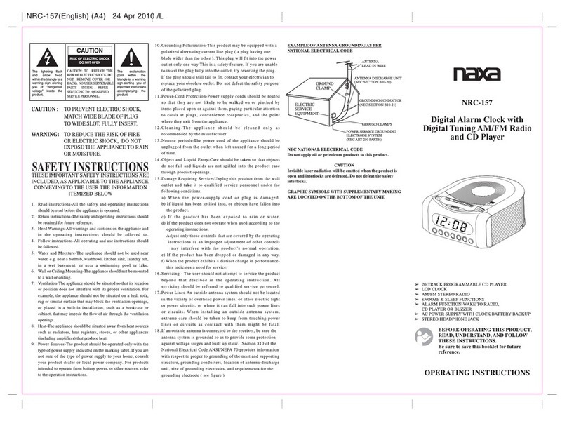 Naxa NRC-157 operating instructions