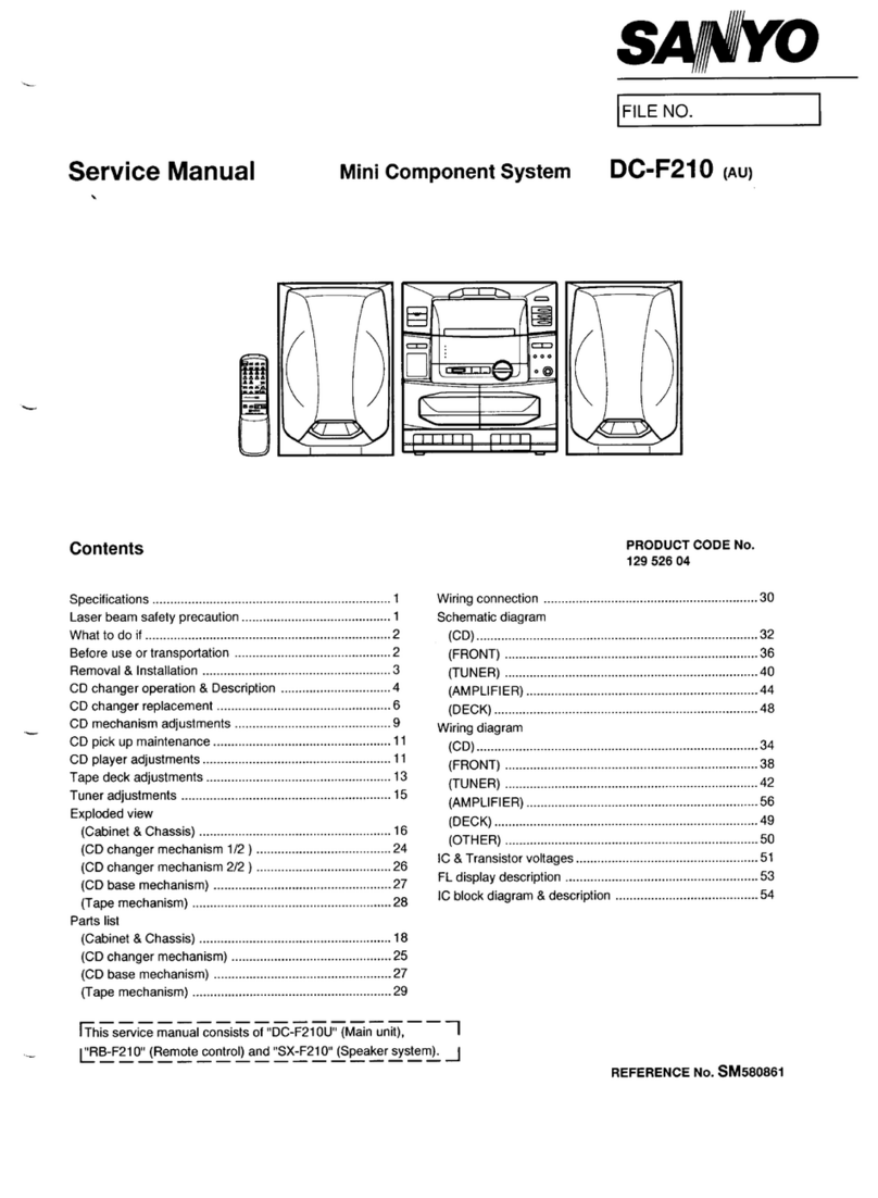 Sanyo DC-F210 User manual