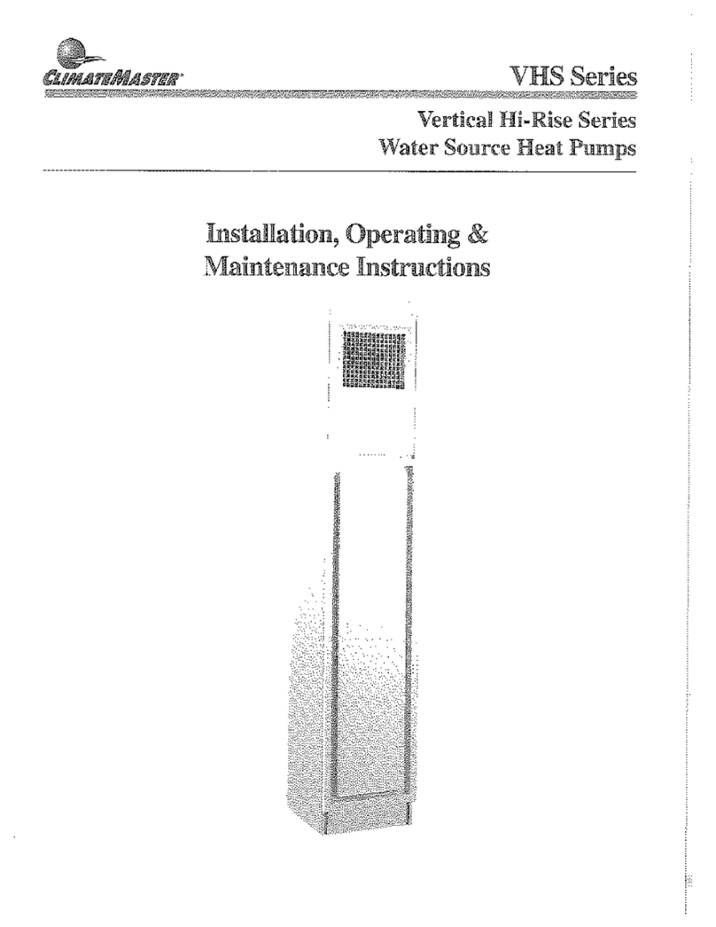 ClimateMaster VHS series User manual
