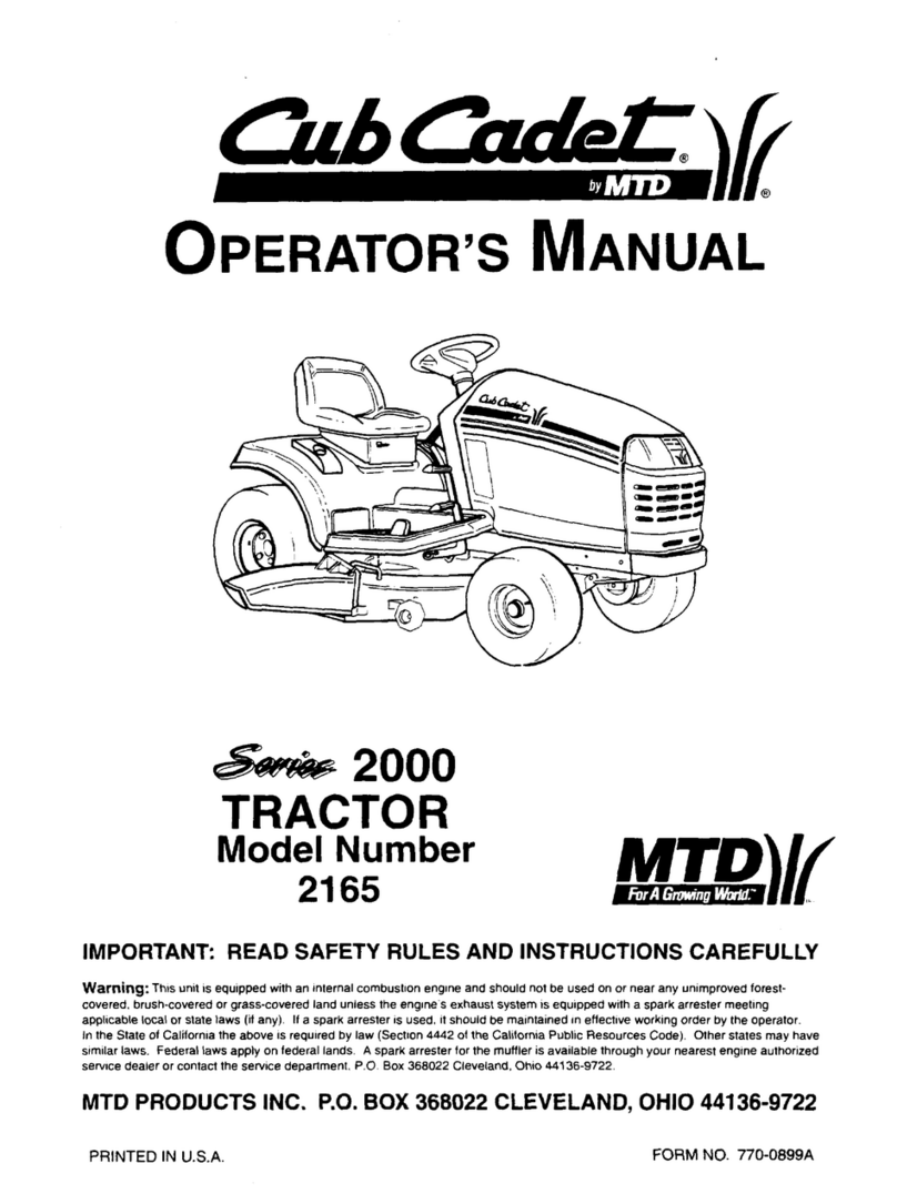 Cub Cadet 2165 User manual