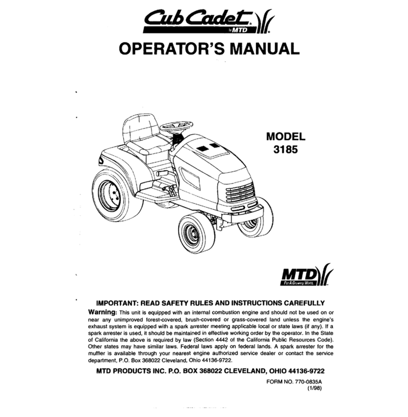 Cub Cadet 9185 User manual