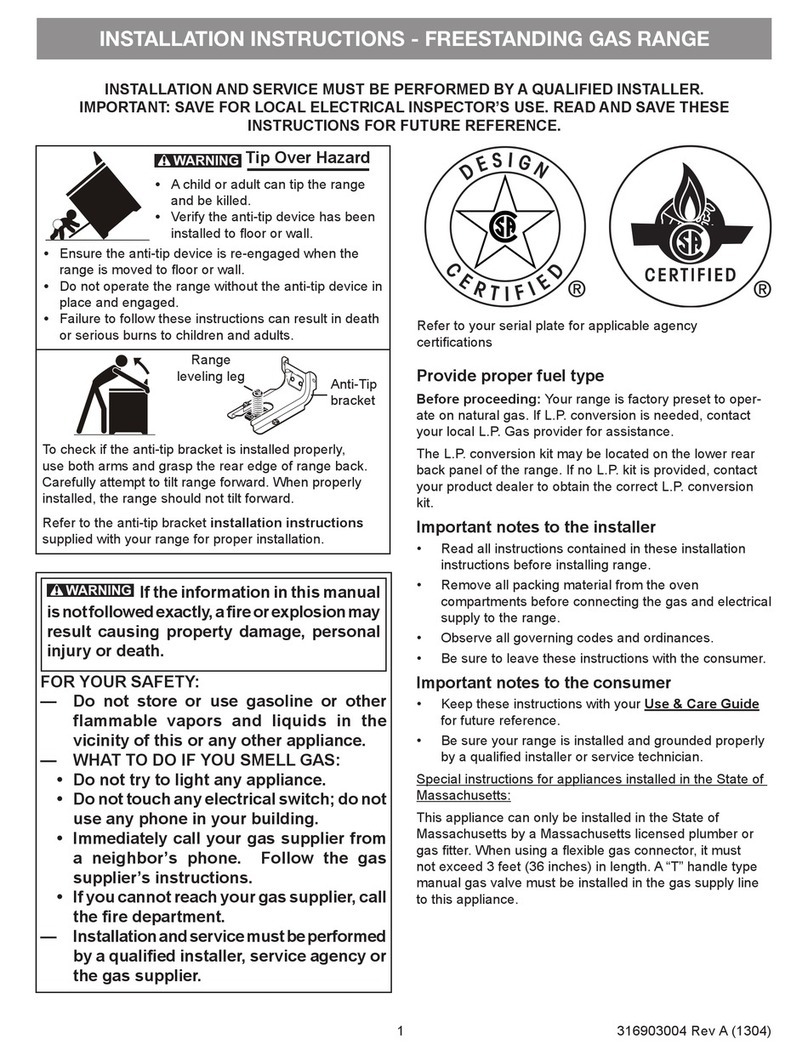 Frigidaire FFGF3053LS User manual Frigidaire FFGF3053LS User manual