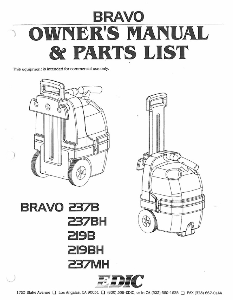Edic BRAVO 237B Owner's manual and parts list Edic BRAVO 237B Owner's manual and parts list