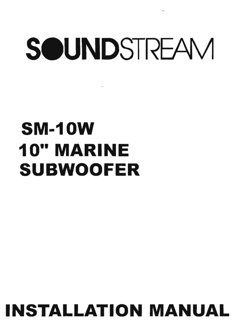 Soundstream SM-10W User manual Soundstream SM-10W User manual