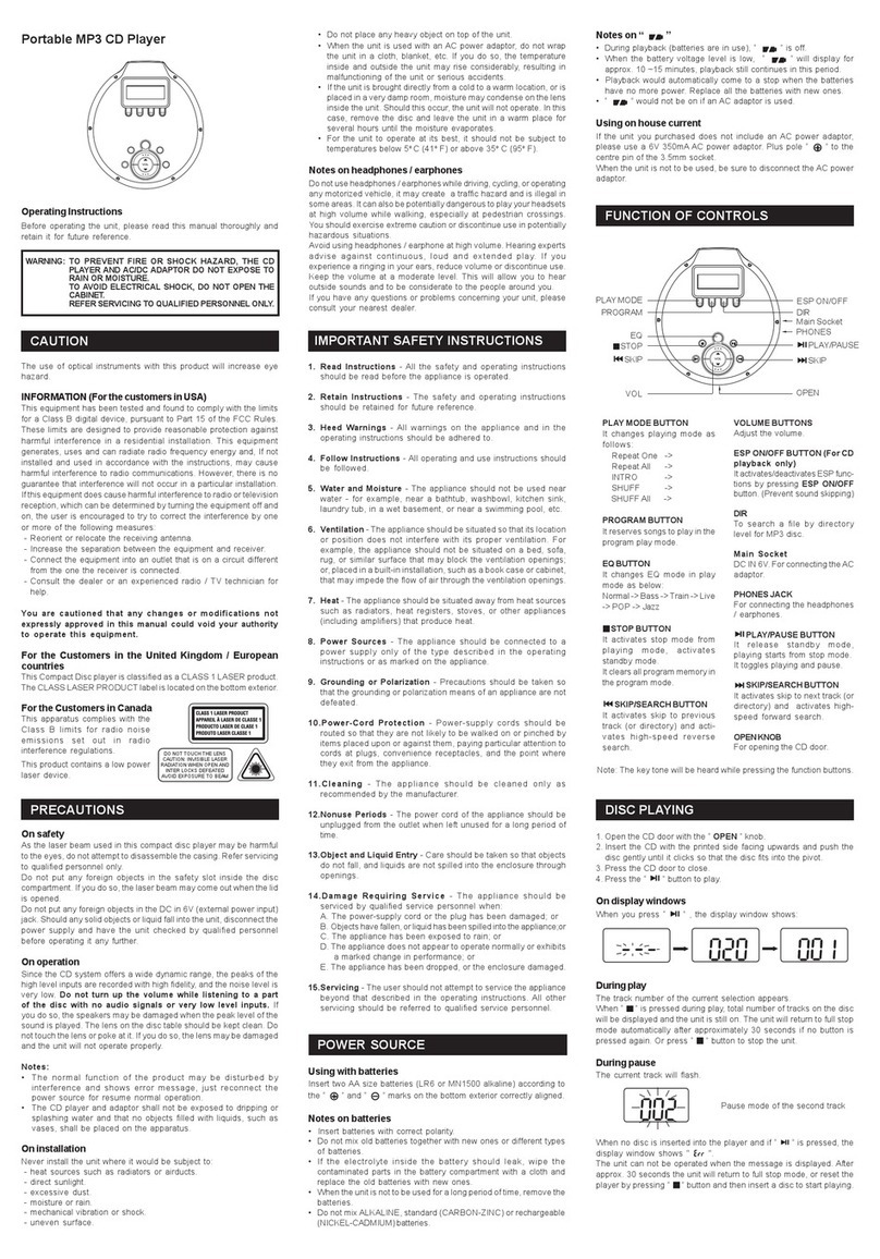 Audiovox DMP8733 User manual