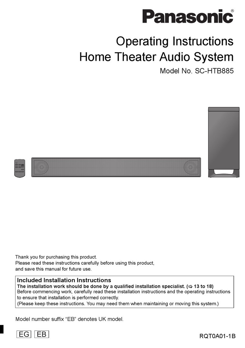 Panasonic SC-HTB885 operating instructions