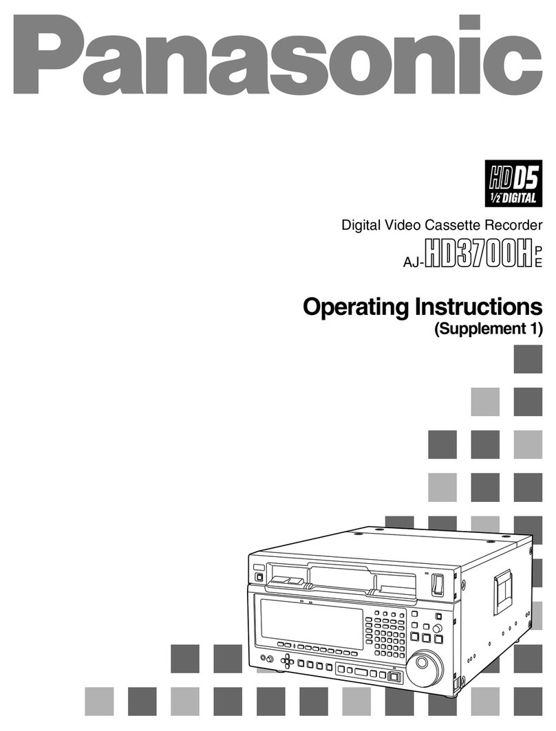 Panasonic AJ-HD3700H Owner's manual