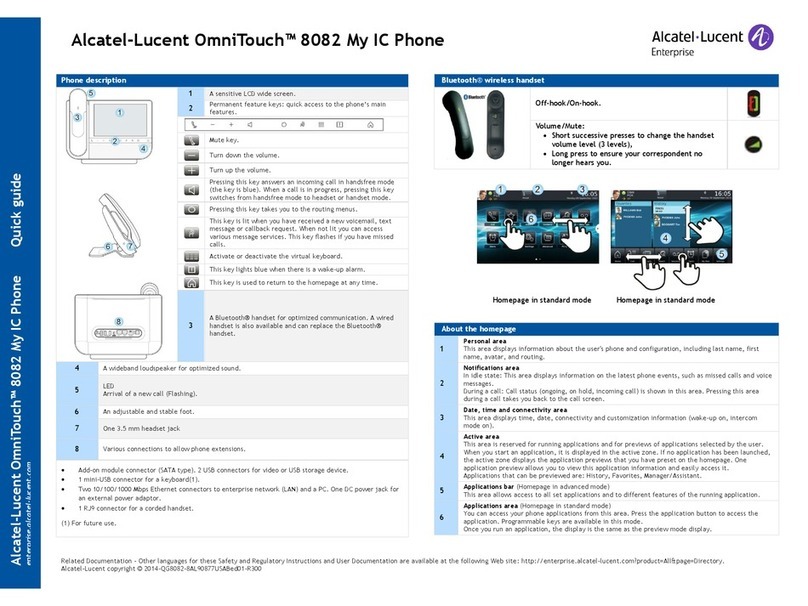 Alcatel-Lucent 8082 My IC Phone User manual