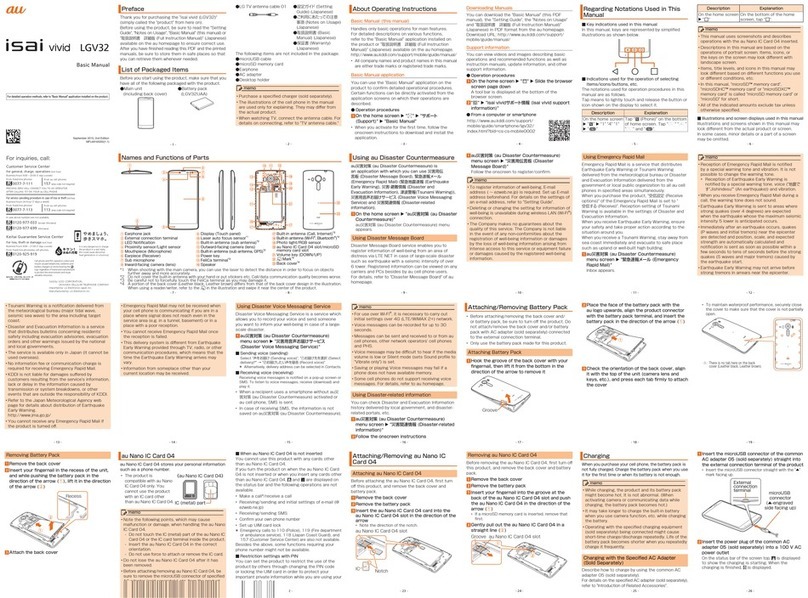LG ISAI VIVID LGV32 User manual