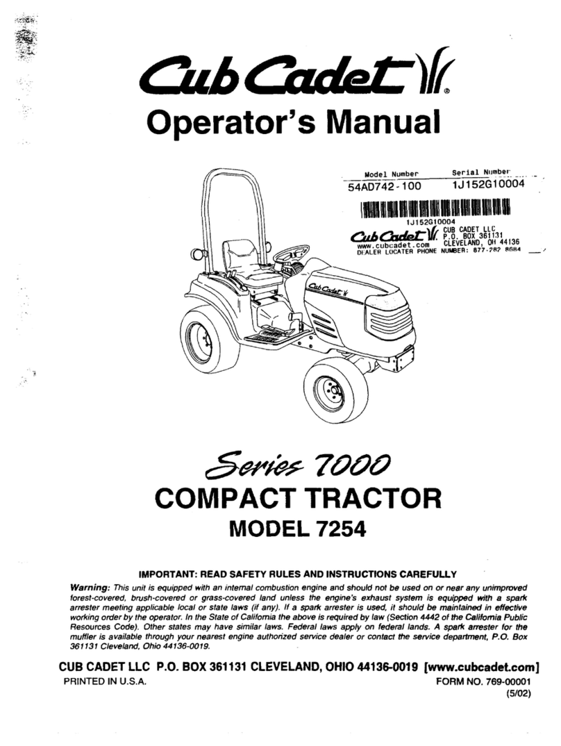 Cub Cadet 7254 Operator's manual